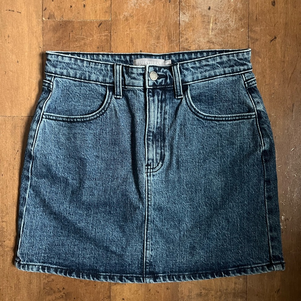 Just USA Dark Blue Denim Mini Skirt
